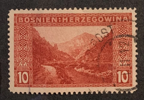 1906, BOSNIA & HERZEGOVINA,Scott #35, 10h VRBAS VALLEY, USED VF STAMP Cover