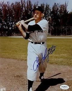 Enos Slaughter Yankees Signed Jsa Cert Sticker 8x10 Photo Autograph Authentic - Picture 1 of 1