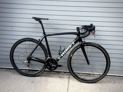 Specialized S-Works Tarmac SL5 SRAM 2017 rojo + medidor de potencia Quarq + ruedas Roval Foto 1 de 4