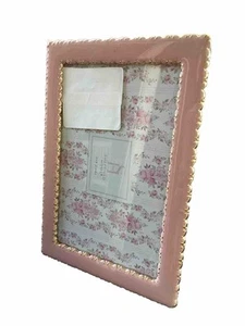 Sheffield Home ~ Rectangular Pink With Golden Accents Frame Fits 4’’ x 6’’ Photo - Picture 1 of 7