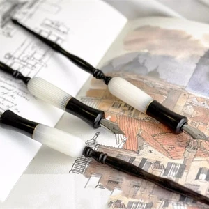 English Professional Calligraphy Dip Pen Italy Gothic Straight Wood Pen Holder  - Picture 1 of 4