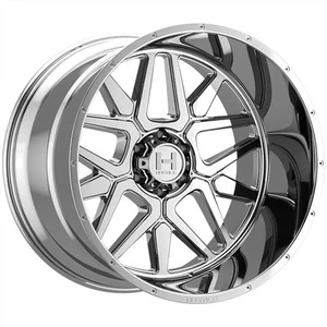 22x10 Hostile H128 Diablo Armor Plated (Chrome) Wheel 6x135 (-25mm) - Picture 1 of 5