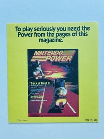 Nintendo Power NES PMG-VR-USA Promo Insert Track & Field 2 Mail Away Promotion