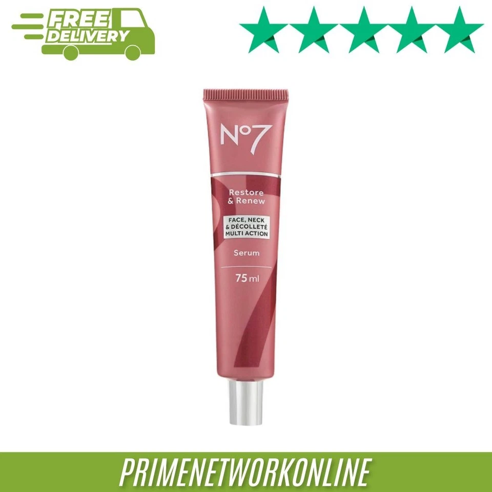 No7 Restore & Renew Multi Action Serum – 75ml 100% ORIGINAL ⭐⭐⭐⭐⭐