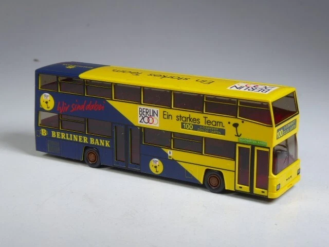 Wiking MAN Doppeldecker Bus BVG Berlin Berliner Bank Linie 100 Bahnhof Zoo - Bild 1 von 1