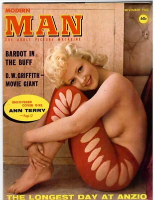 Vintage MODERN MAN Magazine Nov. 1963 Ann Terry, Russ Meyer, Judy Roulette, more - Image 1 of 3