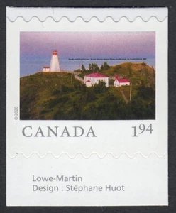LIGHTHOUSE = FAR AND WIDE = 1.94 BK STAMP INSCRIPTION MNH Canada 2020 #3227 - Picture 1 of 2