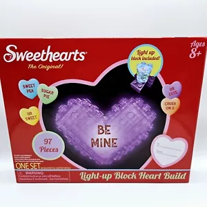 Sweethearts Light Up Block Heart Build--Be Mine-97 Pieces--New - Picture 1 of 2