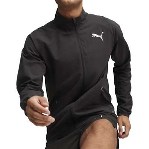 Puma Run Elite Ultraweave Mens Running Jacket Black Lightweight Breathable - Picture 1 of 4