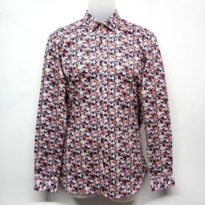 New Ted Baker Endurance Floral Shirt Long Sleeve Cotton 15" Collar Medium BNWT - Picture 1 of 15