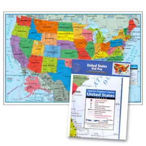 Large Map of United States (USA) - Poster Size 40" x 28" - Brand New! - Wall Map - Picture 1 of 9