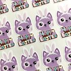 16 x Happy Easter Cat Stickers Tags Egg Hunt Labels Gift Bags Happy Easter