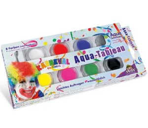 Aqua Schmink Set Fasching, 8 Farben incl Pinsel, 32g - Bild 1 von 1