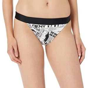 $58 Dkny Womens Standard Mid Rise Full Coverage Bikini Bottom Size Large NWOT - Picture 1 of 3