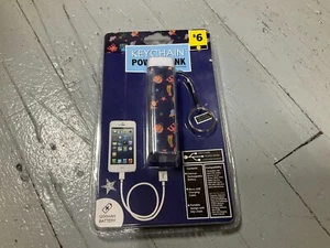 PORTABLE KEY CHAIN POWER BANK CHARGER SPACE 1200mAH BATTERY NEW - Picture 1 of 1