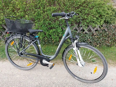Damenfahrrad Citybike Pegasus Piazza 26 Zoll Top Zustand grau/weiß mit Zubehör - Bild 1 von 4
