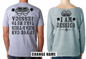 Camisetas personalizadas de fiesta para beber para pareja gris - Imagen 1 de 2