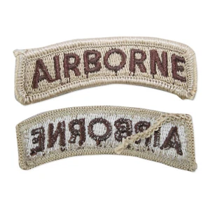 Lot of 3 US AIRBORNE TAB PATCH Subdued SSI DCU Desert Camouflage Uniform - Picture 1 of 1
