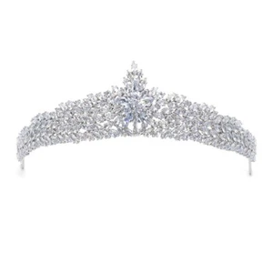 Swarovski Crystal Rhodium Plated Wedding Bridal Tiara Crown.