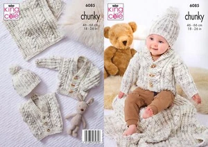 Strickmuster Babys Mütze, Jacke, Strickjacke, Weste & Decke - klobig 6085 - Bild 1 von 5