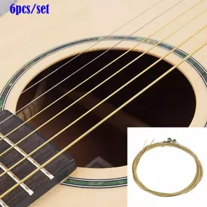 Cuerdas de acero para guitarra acústica de 6 piezas cuerdas de repuesto de 1ª-6ª cuerda - Imagen 1 de 4