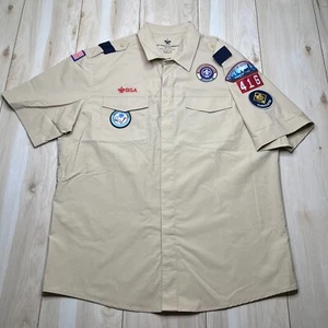 Camisa BSA Boy Scouts of America Para Hombres Uniforme Caqui Bolsillo Abotonada Talla 2XL - Imagen 1 de 12