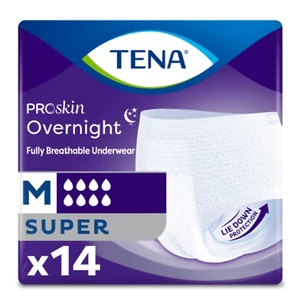 Tena Proskin Overnight Medium Breathable Underwear Heavy Absorbency 56 Count - Picture 1 of 4