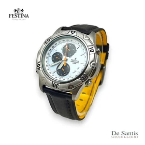 Orologio Festina Uomo Cronografo Allarme Cassa 40mm Quadrante Celeste - Foto 1 di 6