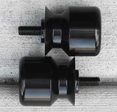 1998-2026 Yamaha YZF R3 R6 R6S R7 R1 BLACK SWING ARM SWINGARM SPOOLS SLIDERS - Image 1 of 3