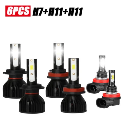 For Mazda 6 2009-2010 6X White LED Headlight High Low Beam + Fog Light Bulbs Kit - Image 1 of 4