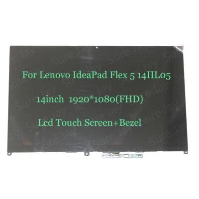 Lenovo IdeaPad Flex 5 14IIL05 81X1 14" FHD LCD Touch Screen +Bezel Assembly - Image 1 of 4