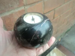 Super Vintage LARGE HEAVY Agate Stone COMPASS Desk Paperweight - Picture 1 of 12