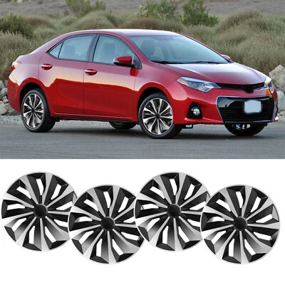 For Toyota Corolla 4x Wheel Covers 16" Snap On Hub Caps Fit R16 Tire & Steel Rim Foto 1 de 4