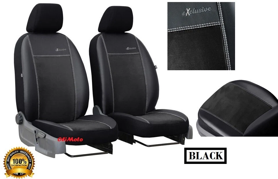 Fundas de asiento delanteras a medida EcoCuero+Alicante para PEUGEOT 301 2012-2017 Foto 1 de 4