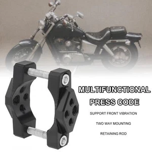 Motorcycle Handlebar Clamp Adjustable Rearview Mirror Extender Spotlight Bracket - Picture 1 of 4