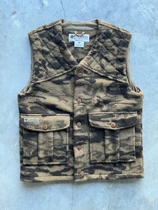 Wool Columbia Gallatin Range Blend Vest, Large, Brown & Tan Camo MEDIUM  - Picture 1 of 9