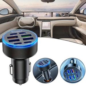 Chargeur Voiture Haute Capacit?? avec 8 Ports USB et Fonctionnalit??s de S??curi - Photo 1 sur 12
