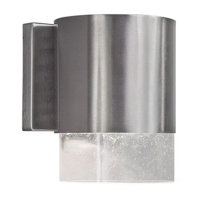 Forte Lighting 1153-01-55DS Signature Outdoor Wall Light Brushed Nickel - Image 1 of 4