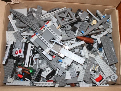LEGO KONVOLUT KISTE -  STAR WARS  - GRAU - Teile von Sets - Sonderteile  1,5  KG - Bild 1 von 4