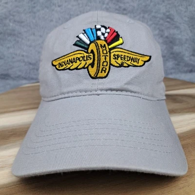 Indianapolis Motor Speedway Hat Cap Strap Back Gray Indy 500 Racing Race Car  - Image 1 of 4