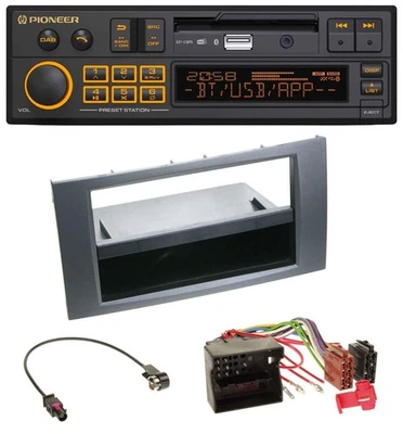 Pioneer DAB MP3 USB Bluetooth Autoradio für Ford Fiesta Focus 04-08 anthrazit - Bild 1 von 4