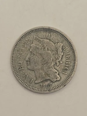 1867 3 Cent Nickel U.S. Coin - Image 1 of 4