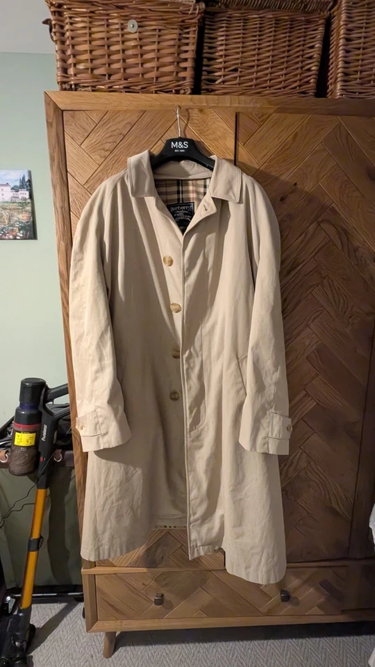 Burberrys Vintage Trenchcoat For Men Size XL 100% Cotton Made In England - Image 1 of 4