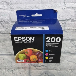 Genuine Epson 200 Black Color Ink Cyan Magenta Yellow 11/2027 - Picture 1 of 6