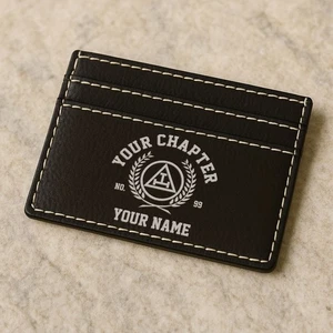 Customized Royal Arch Symbol Olive Branch Masonic Leatherette Wallet Clip - Picture 1 of 9