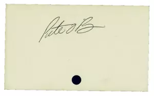 "Seattle Mariners " Pete O'Brien Hand Signed 3X5 Card COA - Picture 1 of 2