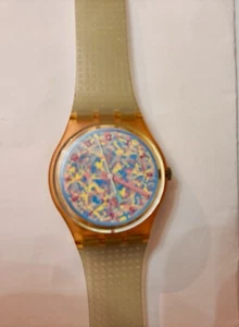 Vintage Swatch Uhr Rosehip 1989 läuft neue Batterie - Bild 1 von 4