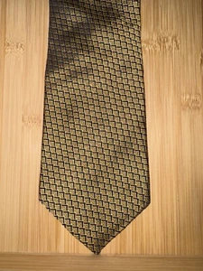 Nautica Golden Brown Geometric Silk Tie - 60L 4.0W - Picture 1 of 2