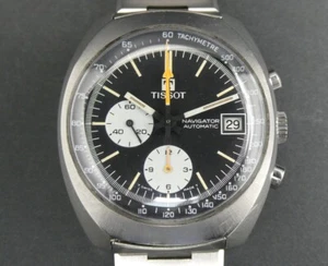 Vintage Tissot Navigator Automatic Lemania 1341 Swiss Chronograph - Picture 1 of 12