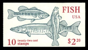 US #BK154 22¢ Fish Pl 11111 complete booklet 2209a VF NH MNH - Picture 1 of 1
